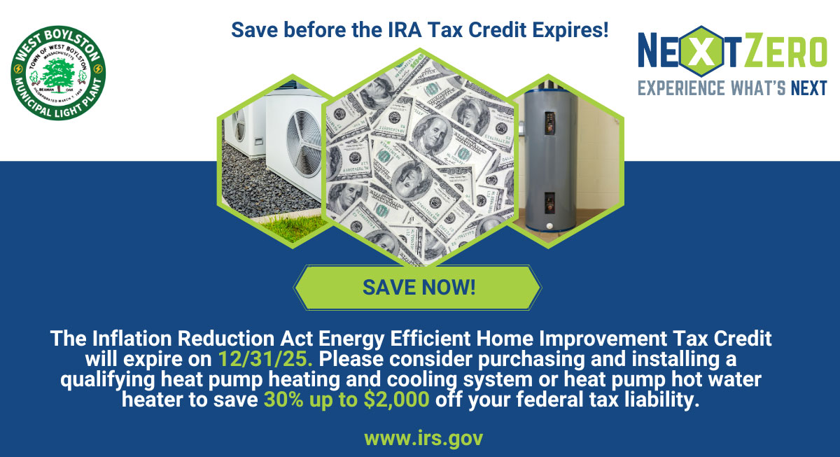 IRA Tax Credit Expiration graphic with Save Now headline